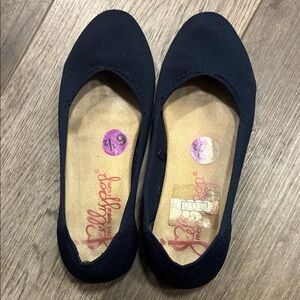 Jellypop navy blue memory foam very well worn flats